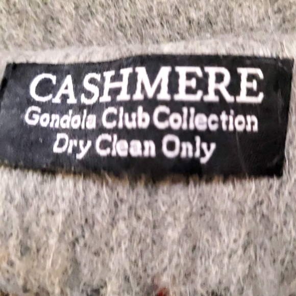 Grey Cashmere Gondola Club long Scarf - Picture 7 of 7